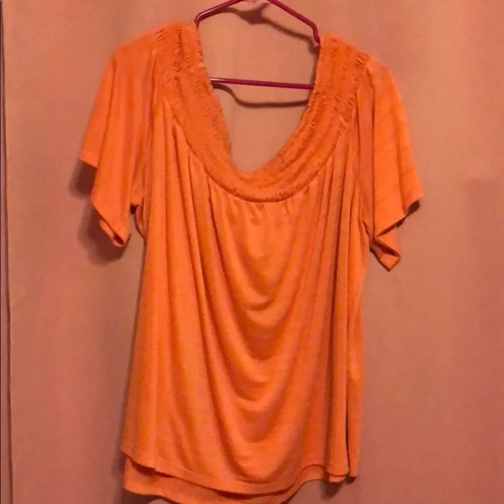 Boutique 2X pink top off shoulder super cute - Picture 5 of 7